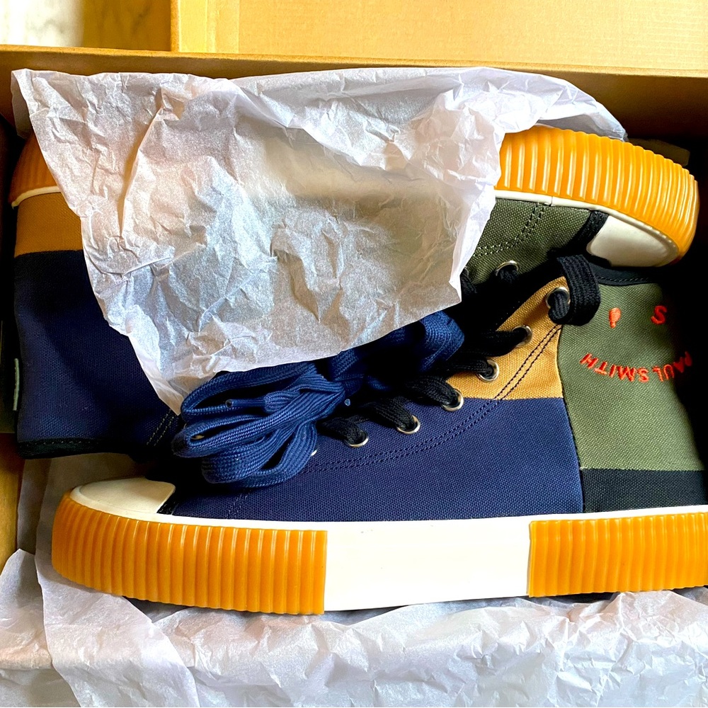 Paul Smith Kibby Khaki High-top Sneakers (Brand New!)